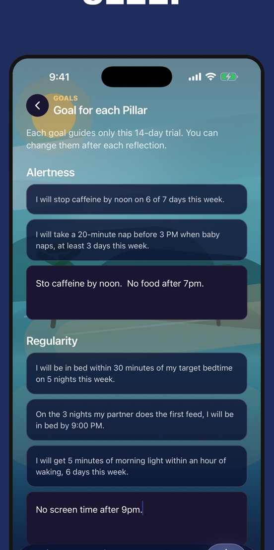 The Solas 14-day sleep plan